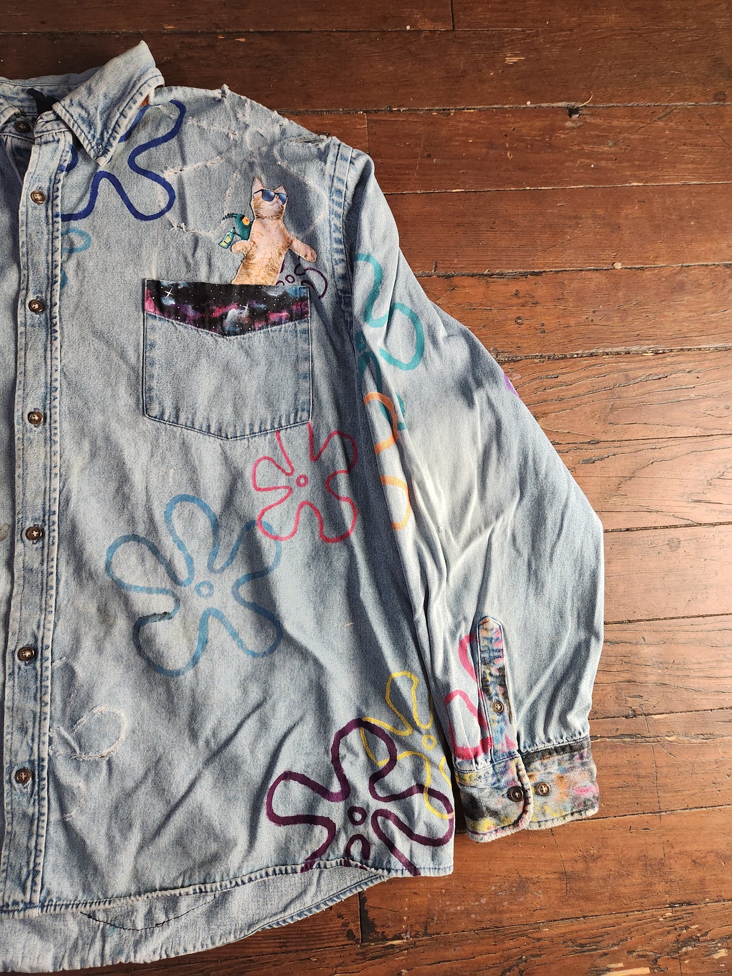 GalaxyCatBob Denim Jacket
