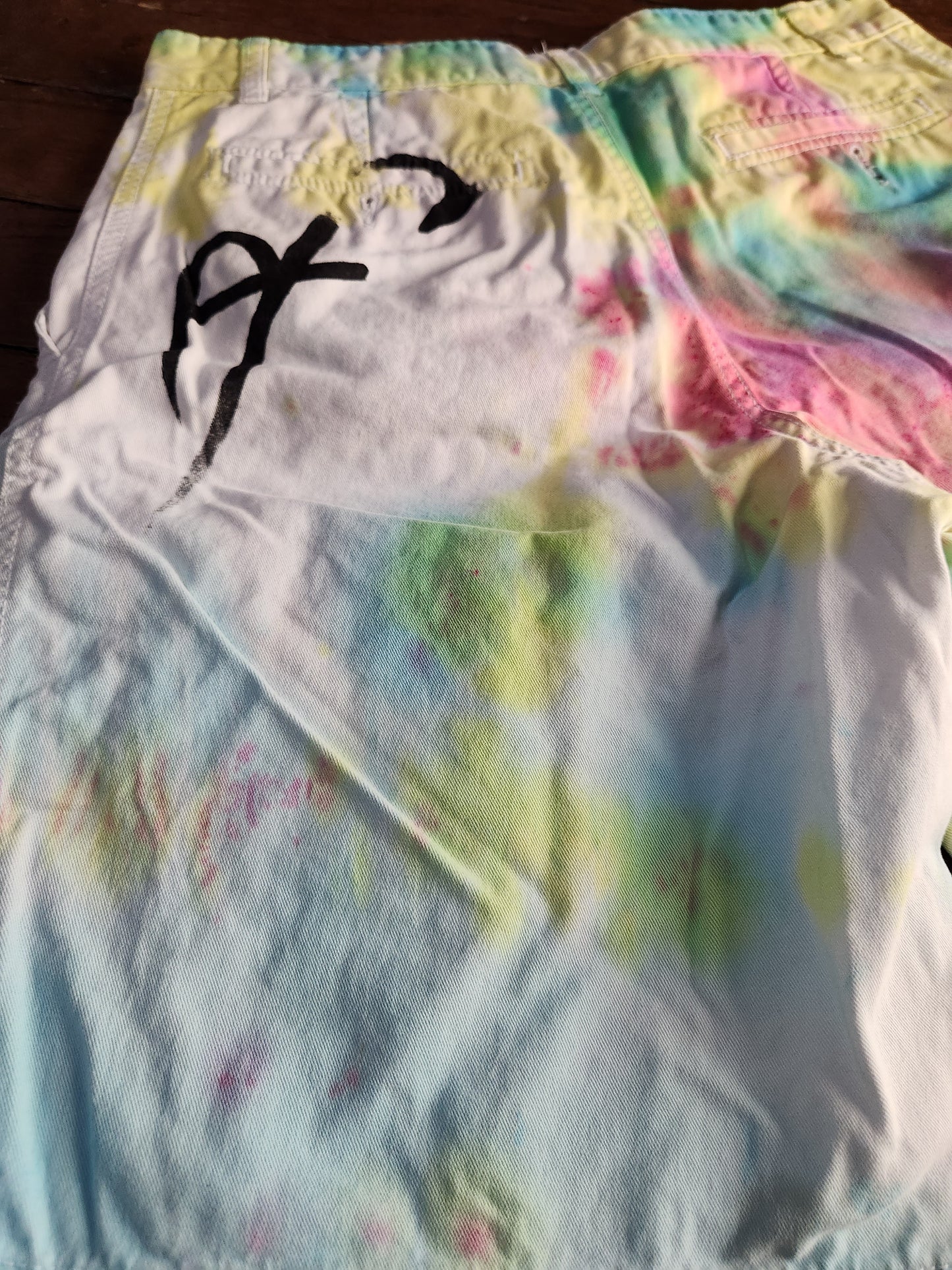 Tye Dye Jean Shorts