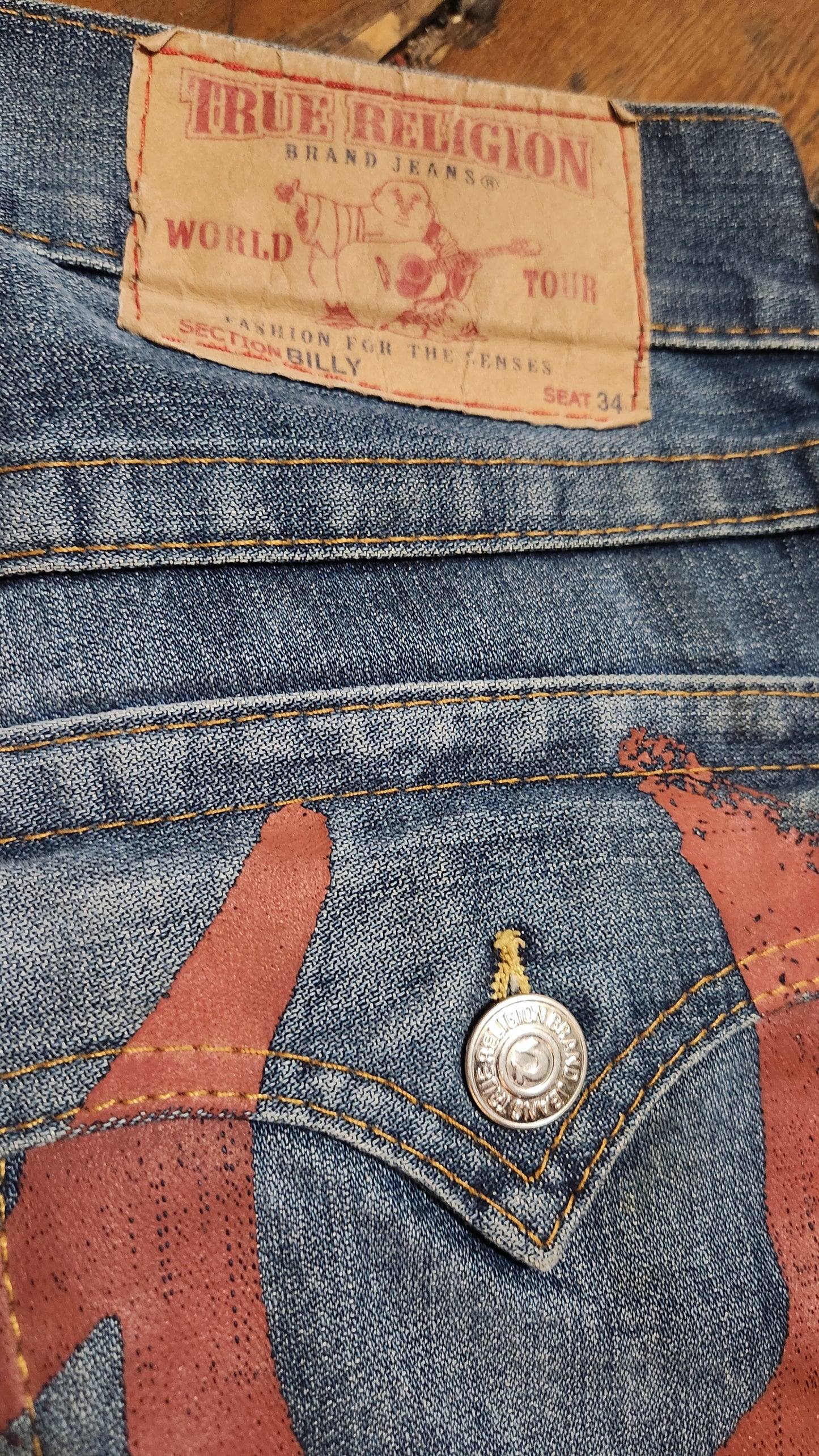 Shameful True Religion paint splatter