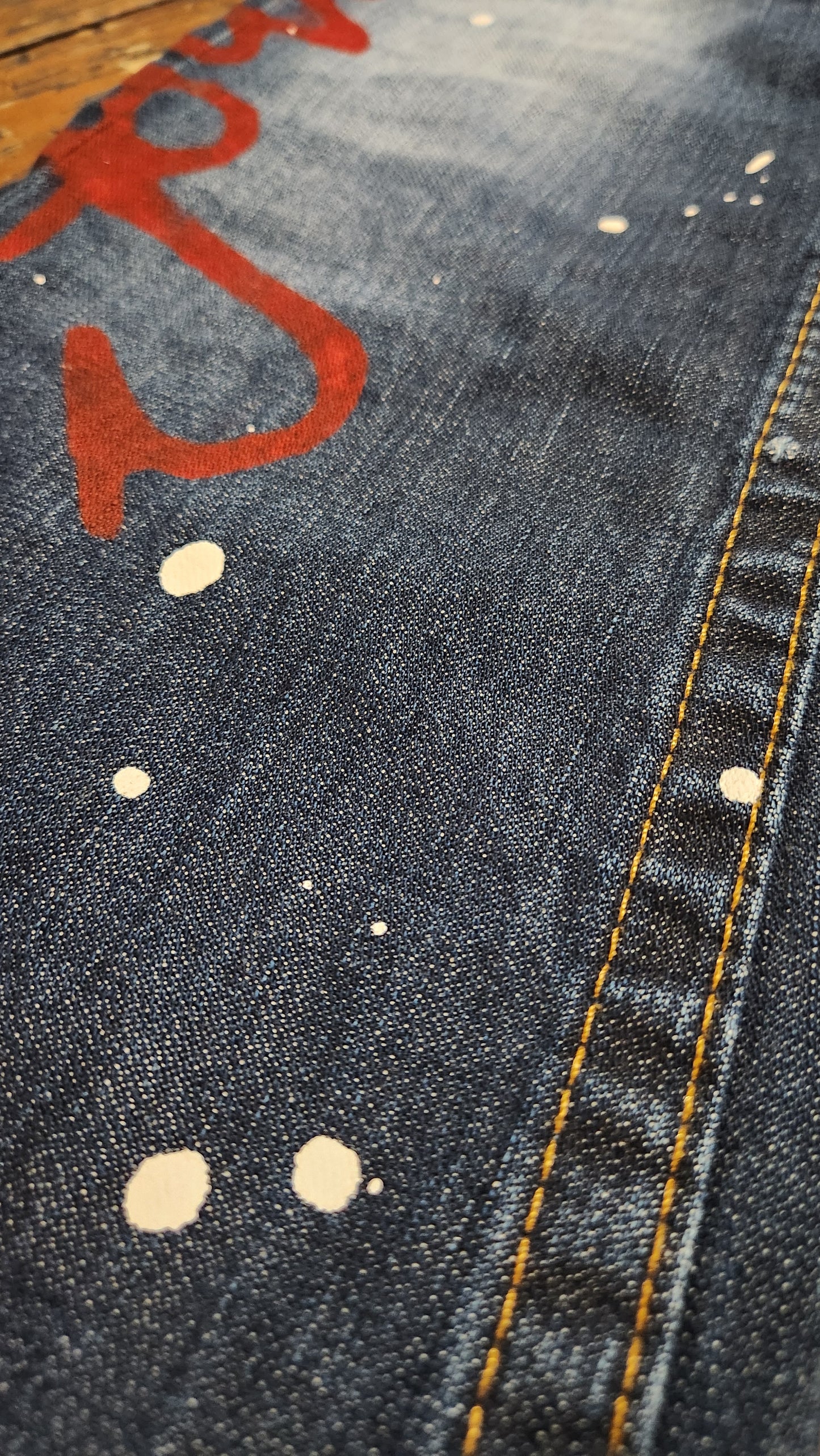 Shameful True Religion paint splatter