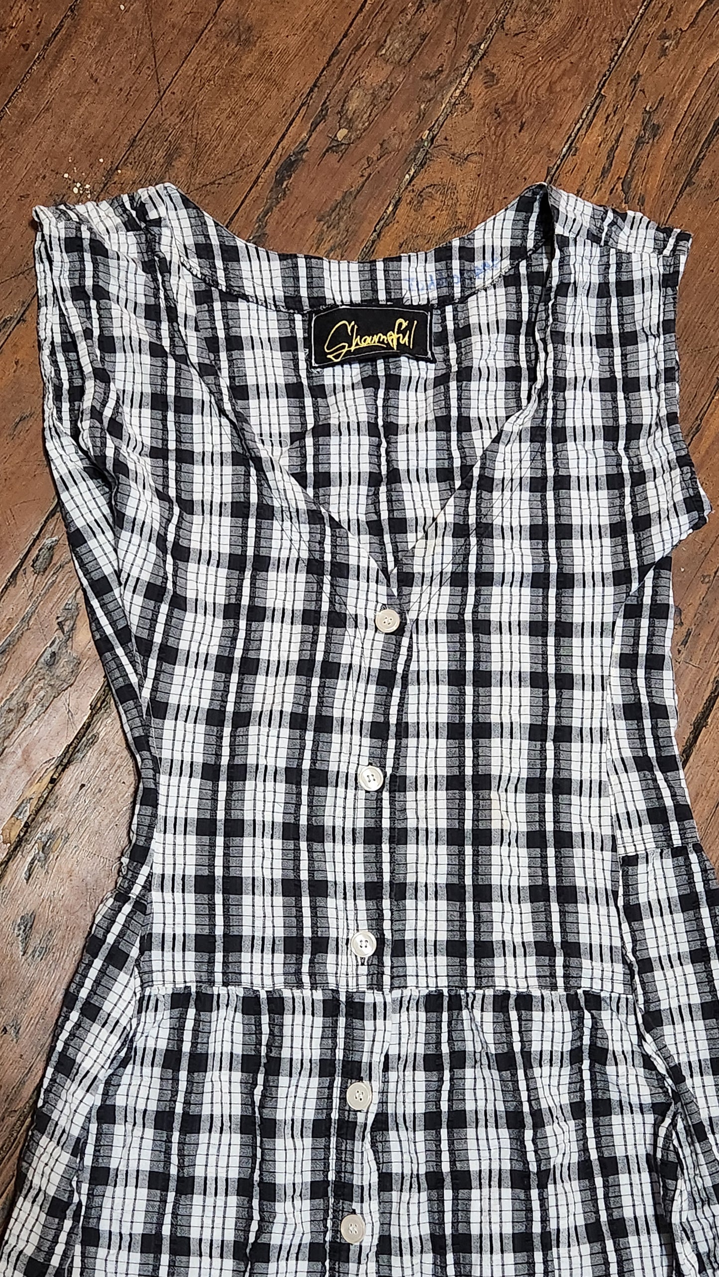 Xl plunge neck button up dress