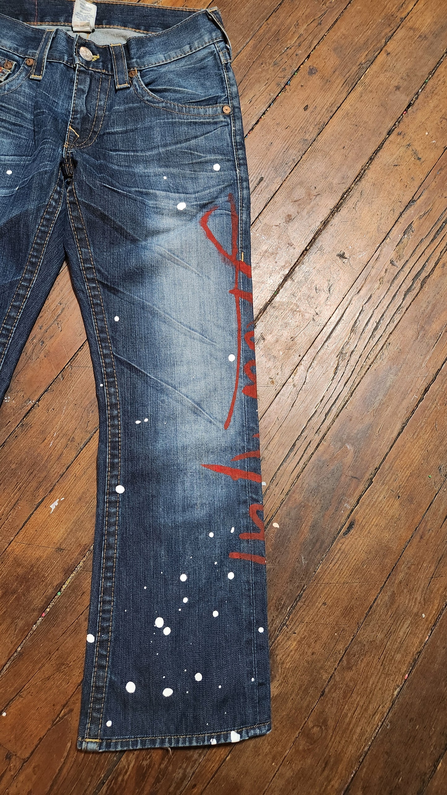 Shameful True Religion paint splatter