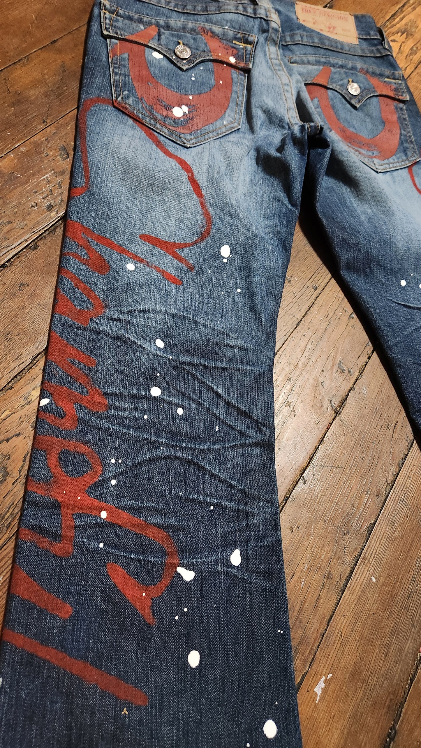 Shameful True Religion paint splatter