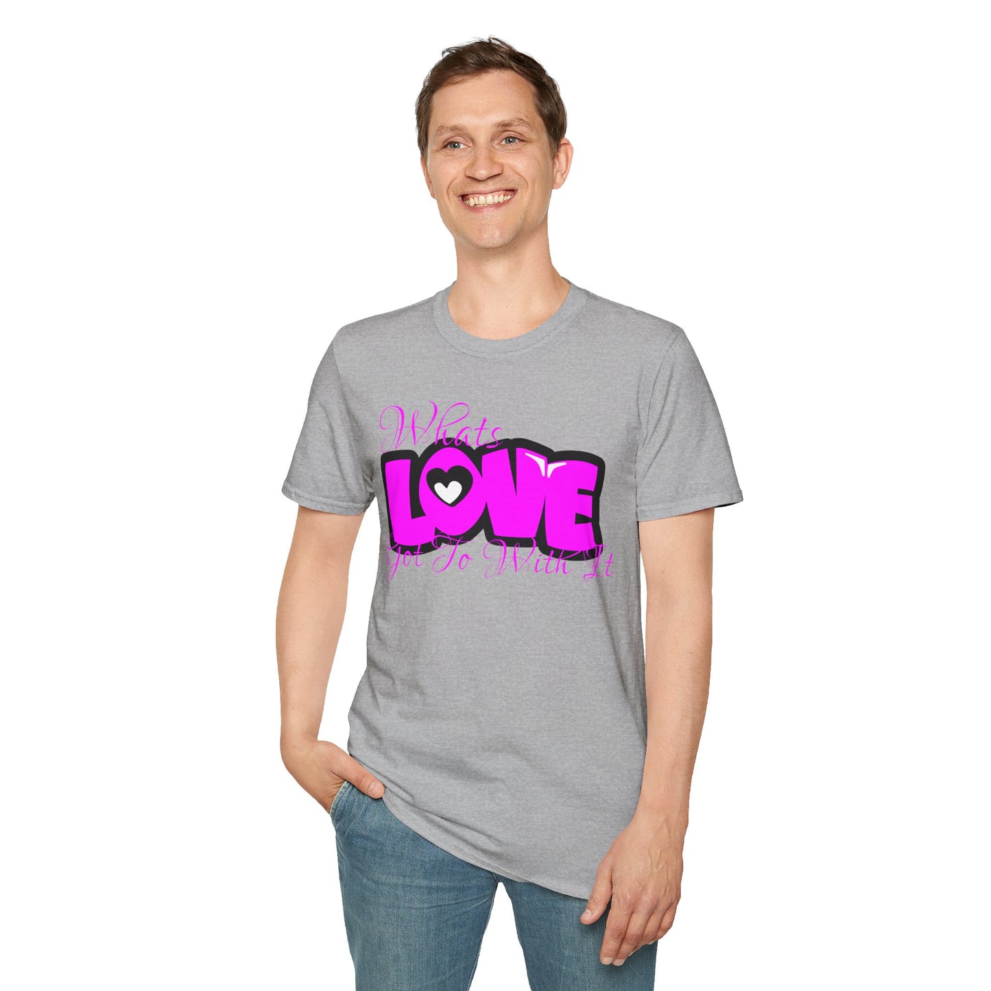LOVE Heart Graphic T-Shirt — Bold Pink Streetwear Tee