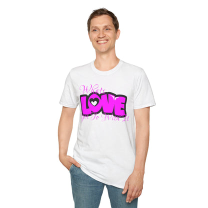 LOVE Heart Graphic T-Shirt — Bold Pink Streetwear Tee