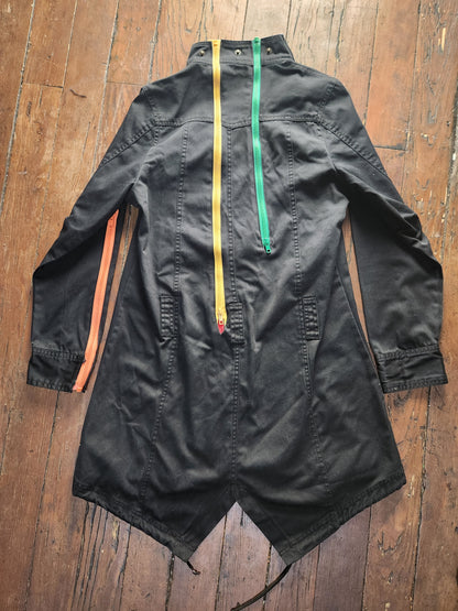Black 🌈 zipper Coat