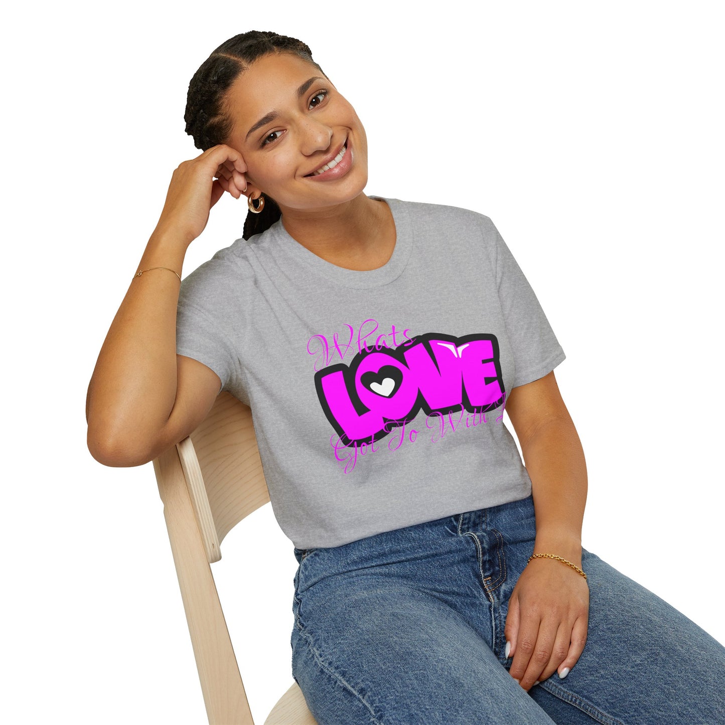 LOVE Heart Graphic T-Shirt — Bold Pink Streetwear Tee