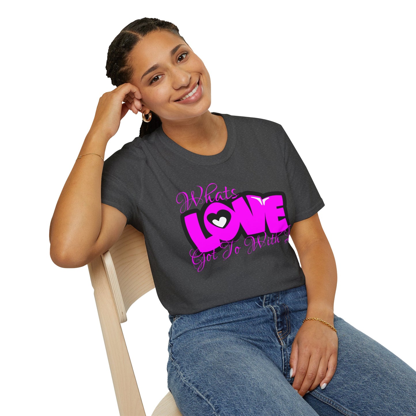 LOVE Heart Graphic T-Shirt — Bold Pink Streetwear Tee