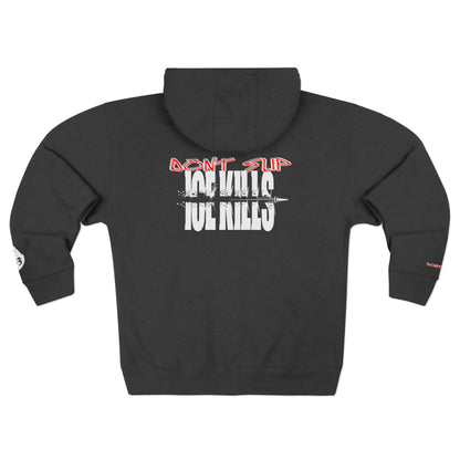'ICE KILLS' Graphic Zip-Up Hoodie