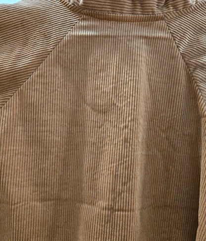 Angled Zip Corduroy Coat