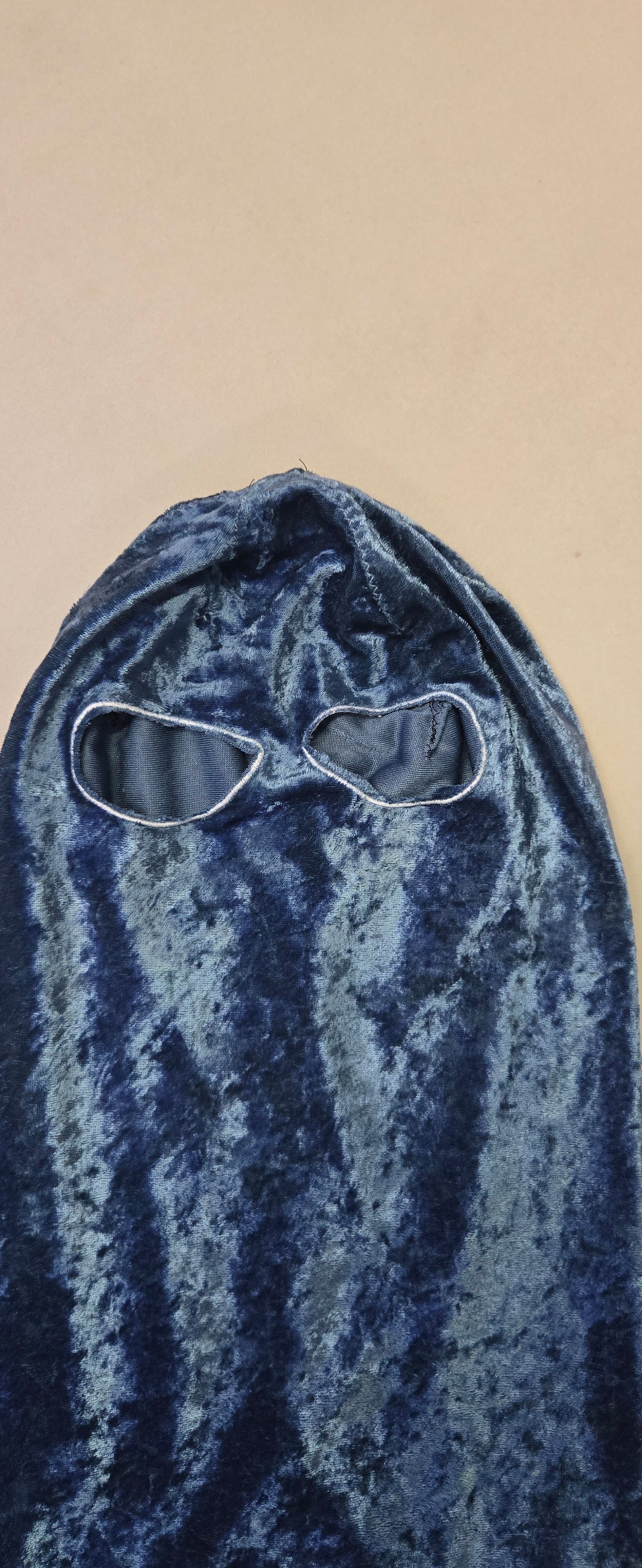Blue Satin Ski Mask