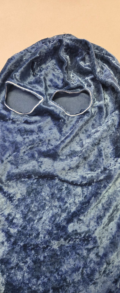 Blue Satin Ski Mask
