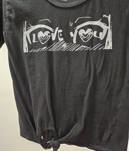 Love You Eyes Tie Tee