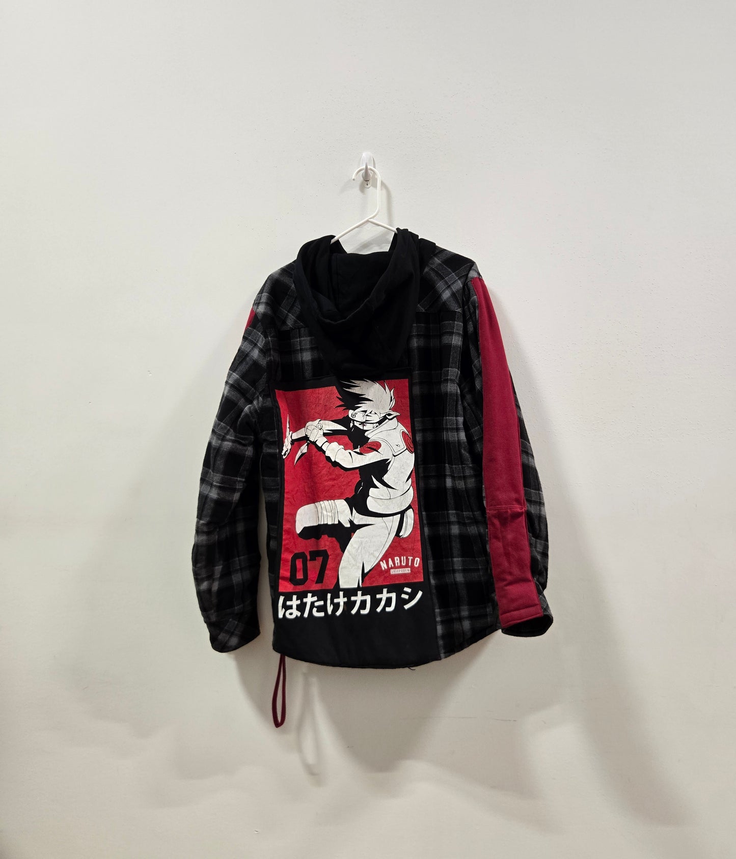 Kakashi Custom Flannel ZipUp Hoodie