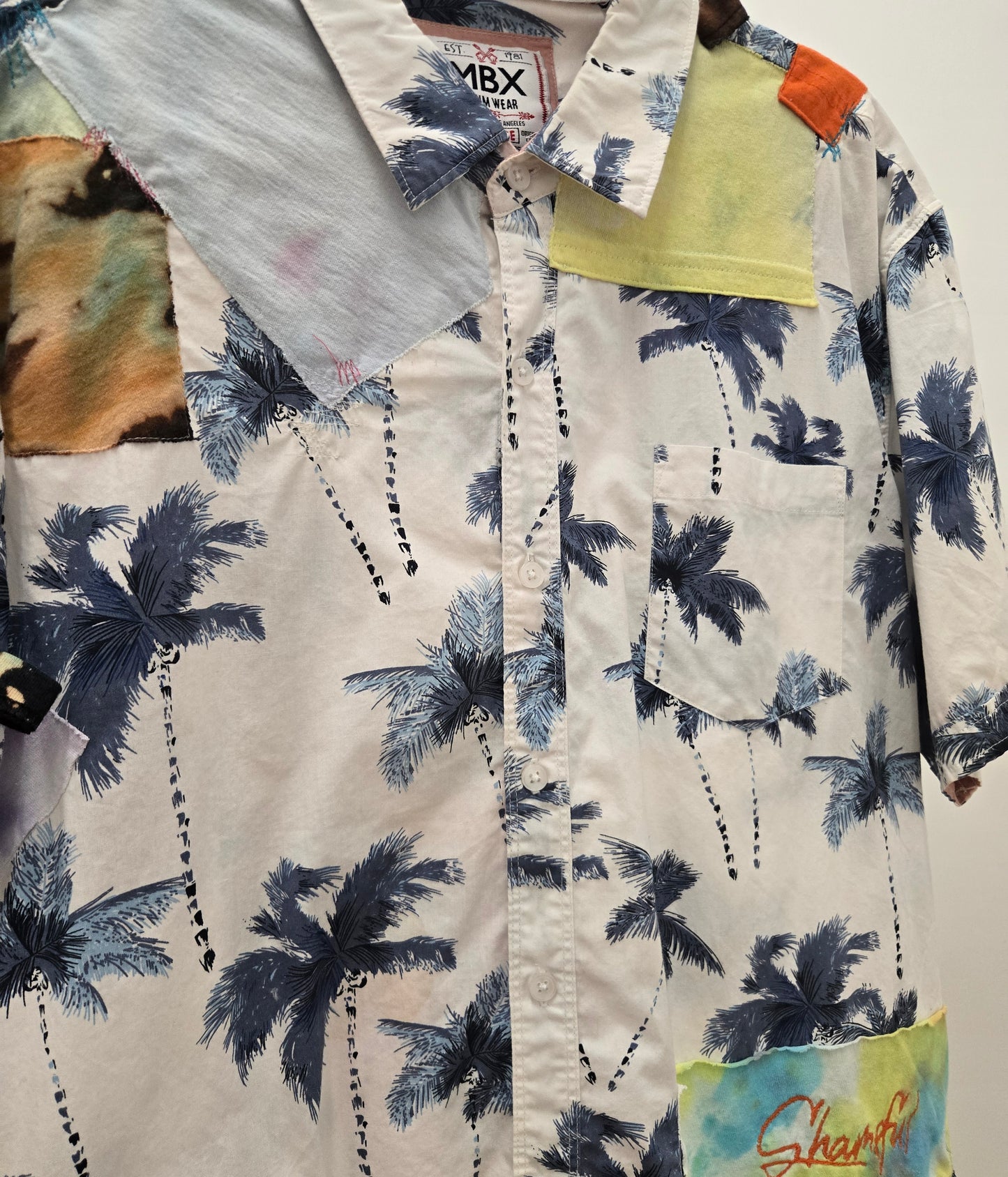 Beach vibes button-up T-shirt