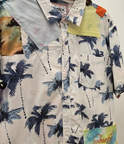 Beach vibes button-up T-shirt