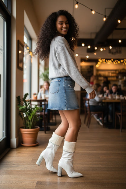 White Glamor Boots