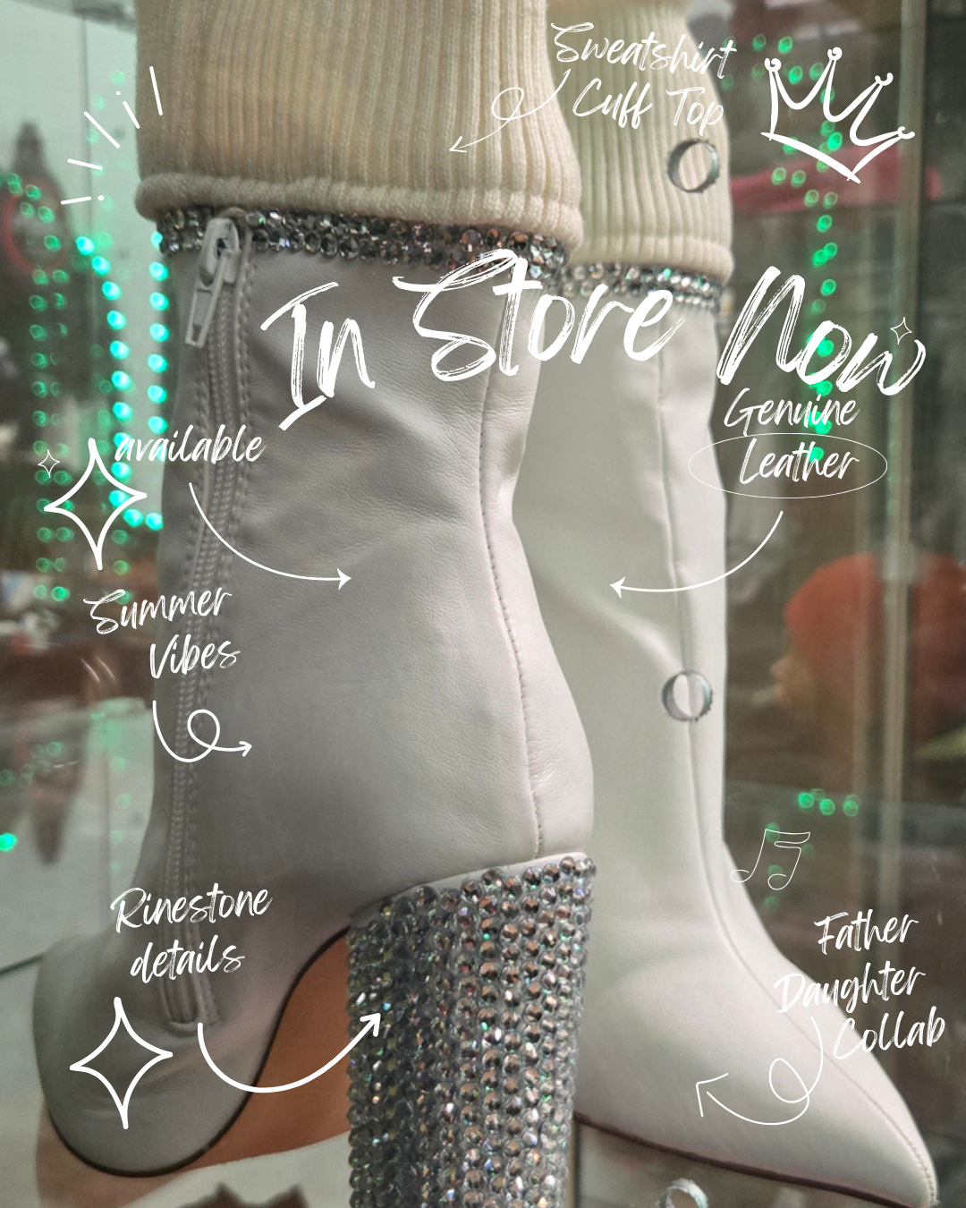 White Glamor Boots
