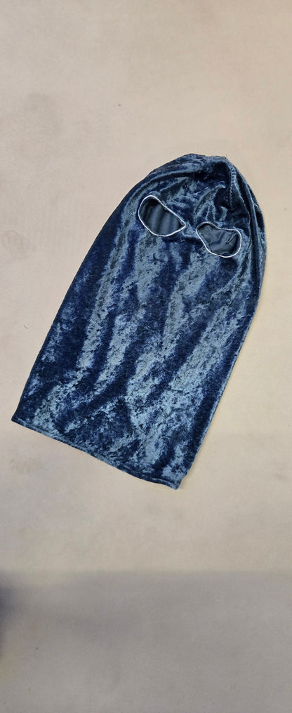 Blue Satin Ski Mask