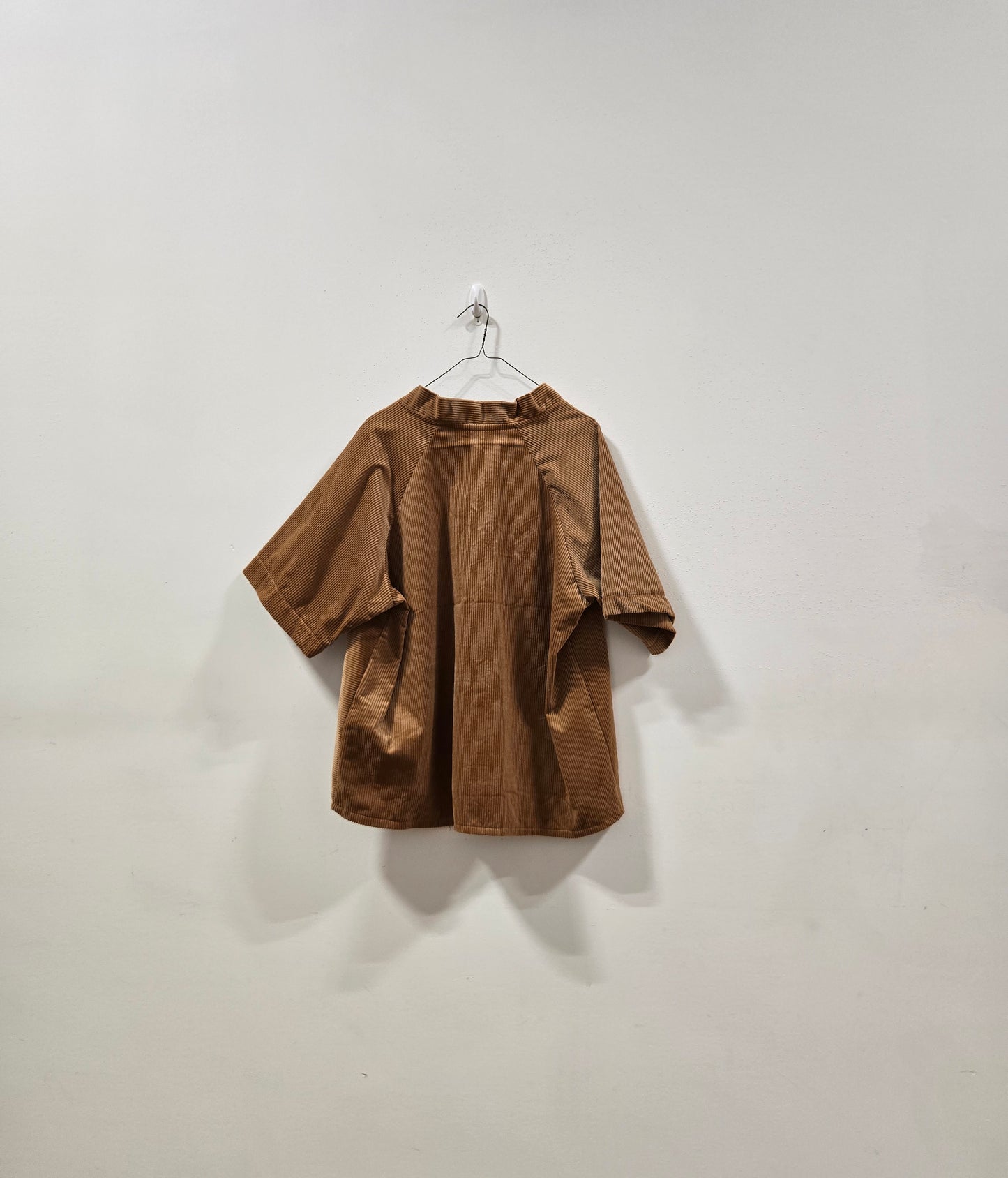 Angled Zip Corduroy Coat