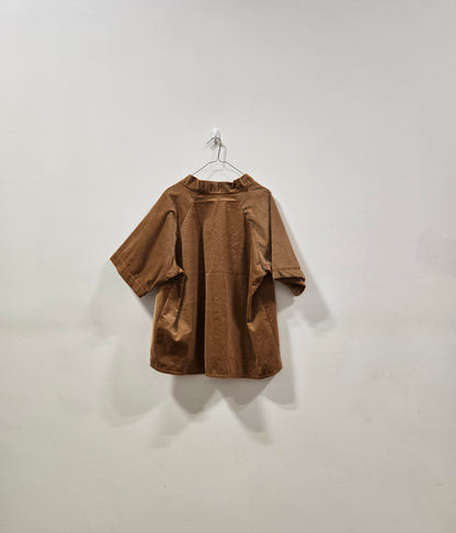 Angled Zip Corduroy Coat
