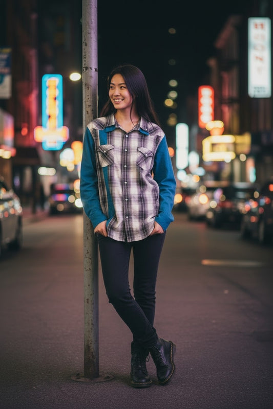 Ef logo button down