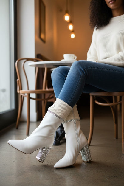 White Glamor Boots